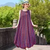 Vestido de Algodão e Seda de Alta Qualidade para Mães, Super Estiloso, Novo Modelo 2026, Vestido Regata de Verão Estilo Férias Relaxantes para Mulheres