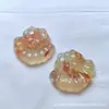 Colgante de Ágata Flor de Cerezo Natural con Forma de Dragón y Flor de Mariposa, Adorno Colgante de Calcedonia Transparente como el Hielo, Joyería de Jade, Suministro Directo del Fabricante, Venta al por Mayor