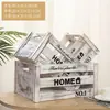 Caja de Madera para Frutas de Supermercado Accesorios de Madera para Bodas Caja de Madera para Almacenamiento Caja de Madera Rectangular Retro Caja con Marco de Madera Retro Puesto Callejero