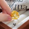 Collar Colgante de Corazón con Flor de Nube Auspiciosa Chapado en Oro Arena Vietnamita K Oro para Mujer Anillo Live Love Juego de Dos Piezas para Boda