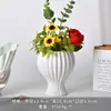 Vaso de Flores Cerâmico Branco Simples Criativo Vaso de Porcelana Branca Dehua Mini Suculenta Orquídea Phalaenopsis Pequeno Vaso Decorativo