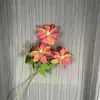 Flor Artificial de Clematis Ramo Artificial Flor Hecha a Mano Flor de Boda Flor de Seda Artificial Decoración de Paisajismo de Boda Arreglo de Piso