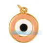 L45 Accesorios para joyería DIY cobre puro chapado en oro plateado recubierto de oro estilo europeo y americano Ojo del Diablo colgante multicolor