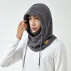 Gorro Caliente con Capucha y Bufanda Todo en Uno para Hombres y Mujeres Invierno Ciclismo Ala Ancha Cortavientos y A Prueba de Frío Máscara Forro de Polar y Engrosado