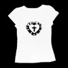 Camiseta Estilo Gótico Estampa Geométrica Cruz Nova Moda Punk Street Y2K Punk Sexy Hot Girl Roupa de Barriga