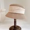 Sombrero de Cubo Vintage de Malla Plisada Estilo Japonés para Mujer, Sombrero de Sol Versátil para Verano, Protección Solar para Vacaciones y Salidas