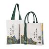 Bolsa de Compras con Logo Impreso Bolsa Tote Bolsa Publicitaria de Entrenamiento Institucional Bolso de Mano de Lona con Cinta Extendida Bolsa de Algodón