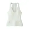 Ropa popular para mujer de AliExpress Europa y América Transfronteriza Moda Elegante Francesa Top sin Mangas Sencillo de Cuello Halter Ajustado