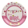 Prato de papel novo para chá de bebê transfronteiriço para dar as boas-vindas ao conjunto de tortas para bebê suprimentos de aniversário de bebê prato de papel decorativo