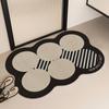 Alfombra Antideslizante de Baño de Lujo Ligero, Tapete Absorbente para Pies para Baño, Felpudo Resistente a la Suciedad para Entrada de Sala de Estar, Material de Tierra de Diatomeas