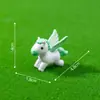 Paisaje Miniatura Dibujos Animados Pequeño Pegaso Unicornio Adorno de Resina Decoración DIY Escritorio Coche Figura Creativa Linda