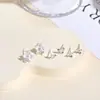 Pendientes Geométricos de Circonita de Múltiples Piezas para Mujer Nicho Lujo Accesible Moda Versátil Ecológico Galvanizado Yiwu Accesorios Mayorista Ins
