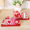 Mingguan Decoraciones de San Valentín Transfronterizas Adornos de Virutas de Madera Corazón de Madera Mesa de Escritorio Mesa Mesa Central Decoraciones para Fiestas
