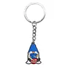 Chaveiro de Desenho Animado Série Dia da Independência Mais Vendido Transfronteiriço Chaveiro de Borracha Macia PVC Pingente de Decoração para Bolsa Bijuterias