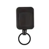 Llavero Telescópico Cuadrado Negro con Hebilla Fácil de Tirar, Correa con Pinza Trasera para Hombres, Simple, Antiperdida y Antirrobo, Hebilla Fácil de Tirar