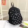 Mochila de Lunares Estilo Coreano Mochila Casual Ligera para Senderismo al Aire Libre Mochila Versátil de Nicho para Computadora Mochila para Estudiante Universitario de Secundaria