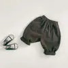 Pantalones casuales para niños estilo japonés y coreano, nuevos y modernos pantalones tipo zanahoria holgados versátiles para primavera y otoño para niños y niñas