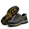 Zapatos de seguridad para el trabajo Four Seasons para hombre, con puntera de acero, resistentes al desgaste, transpirables, cómodos y con suela de goma.