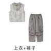 Roupas Infantis da Moda Street Dance Hip-Hop Marca de Moda Calças Cargo Cinza para Meninos Roupas de Performance Jazz Wasteland Estilo de Rua para Meninas
