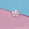 Glitter Fino Gelo Rosa Transparente Azul Flor de Cerejeira Acessórios para Joias DIY Flor Rosa Aplique com Furo Flor para Sapato Fivela de Sapato Acessórios de Cabelo