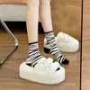 Zapatos Peludos Gruesos de Suela Gruesa de Color Sólido Estilo Academia para Mujer, Nuevo Modelo Otoño 2025 con Diseño de Hebilla de Cinturón, Pantuflas de Algodón Antideslizantes