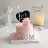 2025 Día de la Madre Decoración Feliz para Pastel Amor Adornos de Espejo Cibercelibrante Ramo de Claveles Perla Adorno MOM