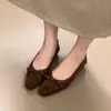 Nueva Colección Otoño 2026: Zapatos Mary Jane para Mujer con Punta Cuadrada, Moño y Tacón Bajo, sin Cierre, para el Trayecto al Trabajo