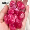 Cuentas de piedra irregulares de dos tonos de 15x27 mm con agujeros pequeños, hilo para abalorios, nuevos accesorios de joyería estilo chino, acrílico