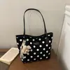 Bolsa de mão fashion estilo coreano com poás para mulheres, nova bolsa tote color block casual 2026, bolsa de ombro de grande capacidade para o dia a dia e passeios