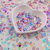 Lentejuelas de colores mezclados de gran venta, lentejuelas de arte de uñas de estrella hueca de cinco puntas, material de bricolaje, relleno de cáñamo de flujo, película de color de PVC