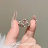Anel de videira espinhosa com glitter prateado, luxo leve e estiloso, com diamantes roxos brilhantes únicos, anel punk retrô