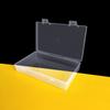 15.5 Caja Rectangular de Plástico pp Transparente con Tapa Caja de Embalaje para Piezas de Reparación Herramientas Lápiz Papelería Caja de Almacenamiento