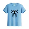 Camiseta de Algodão de Manga Curta Cor Sólida Verão Transfronteiriça Roupas Infantis Meia-manga Roupas Pai e Filho Roupas de Classe Camiseta Básica com LOGO Estampado