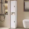 Gabinete Lateral de Baño de Aluminio Panal de Abeja, Gabinete de Esquina de Pie, Gabinete Lateral de Baño, Gabinete Alto, Gabinete de Almacenamiento para Espacios Estrechos, Gabinete Estrecho Impermeable, Gabinete de Almacenamiento