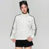 Cinta tejida de color contrastante con lunares ropa de protección solar chaqueta para hombre top blanco verano deportivo ropa ligera de protección solar cárdigan para mujer