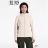 Jaqueta Feminina Estilo Gato B8801 Veludo Aéreo de Lã Semelhante a Nuvem Gola Alta Inverno Quente Camada Dupla 100% Lã de Ovelha