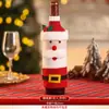 Capa de garrafa de vinho de Natal decoração de tricô rena vermelho champanhe vinho tinto capa protetora criativa arranjo de decoração de cena de festa