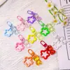 Llavero de oso estrella de cinco puntas ins, colgante de oreja colorido de estrella acrílica, decoración de bolso, accesorios de cuentas al por mayor
