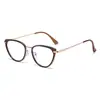 Gafas Retro Cat-Eye Fotocromáticas para Miopía para Mujer, Estilo Popular, Se Pueden Adaptar con Lentes Graduados, Anti Luz Azul, Versátiles para Looks Naturales, Protección Ocular, Gafas Sin Graduar
