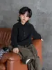 Suéter infantil moderno transfronteiriço, suéter de gola alta infantil, camada base de tricô espessa quente para outono e inverno, para meninos e meninas