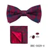 Conjunto de 3 piezas de pajarita, pañuelo de bolsillo y gemelos con estampado Paisley para camisa formal de hombre, pajarita con estampado floral