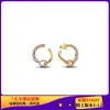 Pendientes de Corazón Eterno de Pan con Forma de Ocho Pendientes de Lazo Moda Gota de Agua Versátil Luna Zirconia Pendientes