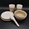 Fabricante Antuo [Muestra] Juego de Muestra de Vajilla de Plástico Duro Cristalino de Cuatro Piezas: Tazas, Tazones, Platos, Cucharas - Muestra Desechable