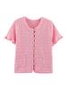 Exportación Transfronteriza Ropa de Mujer Verano 2025 Estilo Europeo y Americano Cuello Redondo Manga Corta Tejido de Punto + Falda de Empalme Traje para Mujer B88862/3F