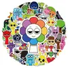 50 Pegatinas de Caja de Ritmos Sprunki Graffiti de Incredibox Pegatinas para Maleta Patineta IPAD