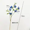 Eustoma roxo azul com energia, flor de sino, folha de vento, flor de Platycodon grandiflorum de alta qualidade, arranjo de flores decorativo, porta-flores