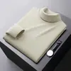 Cuello Alto - Anti-Pilling Terciopelo Multi-Domi Otoño e Invierno Color Puro Suéter Puro Punto de Tejer para Hombre Ropa de Punto para Hombre de Una Pieza Terciopelo con Forro Polar de Punto