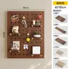 Estante de Pared de Tablero Perforado de Madera Maciza para Almacenamiento Pasillo Color Nogal Forma Decoración de Pared Exhibición de Almacenamiento