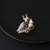 Botón de Bufanda de Seda de Mariposa Coreana para Mujer, Elegante Botón de Bufanda de Seda Estilo Mariposa, Botón de Bufanda de Mariposa Tridimensional de Lujo Ligero Francés