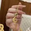 Estilo Igual ao Livro Vermelho Colar Cobra Esmeralda Favorita do Faraó Feminino de Alto Padrão Nicho Temperamento Personalizado Mais Fácil de Combinar Acessórios